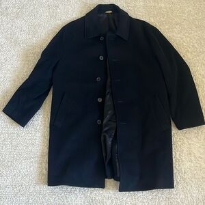 Brooks Brothers “346” Black Wool Cashmere Coat